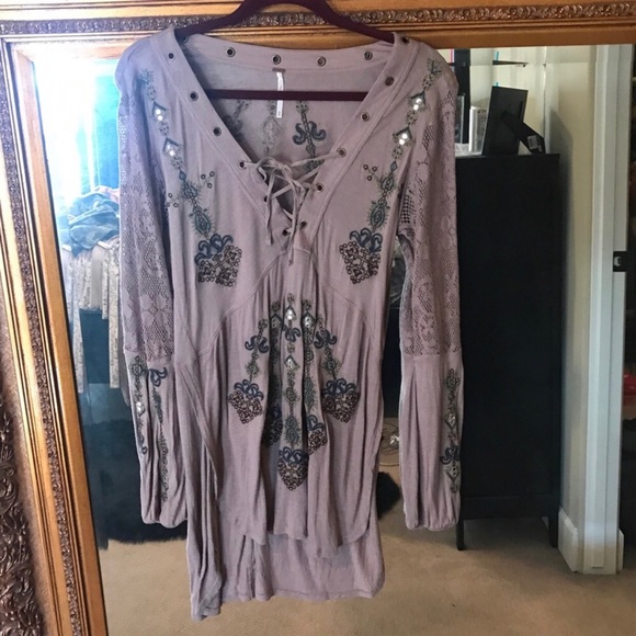 Free People Charlie Embroidered Lace Tunic - Picture 3 of 3